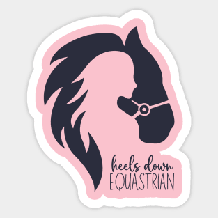 equestrian heels down Sticker